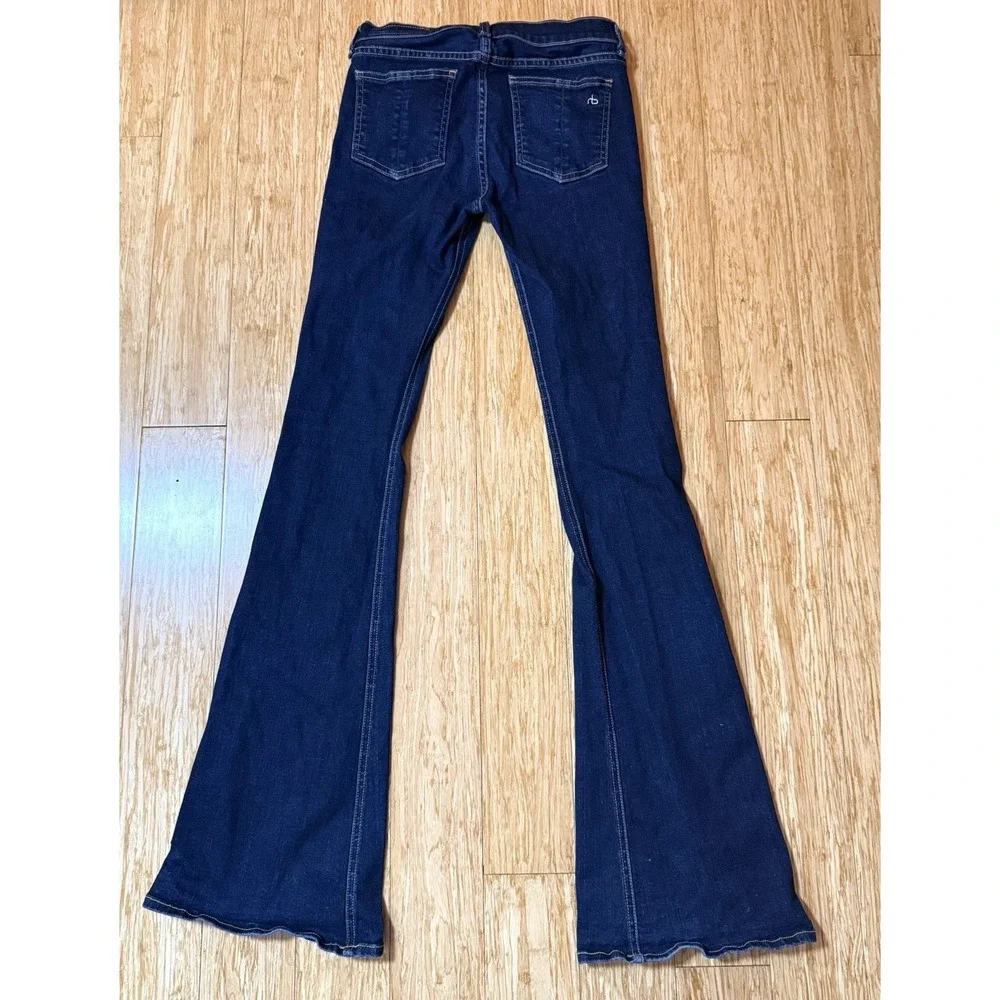 rag & bone Dark Indigo Flare Jeans - Picture 6 of 8